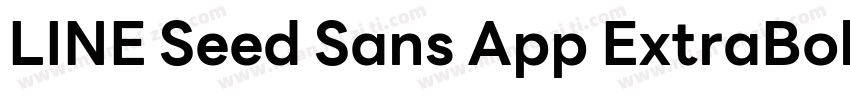 LINE Seed Sans App ExtraBold字体转换